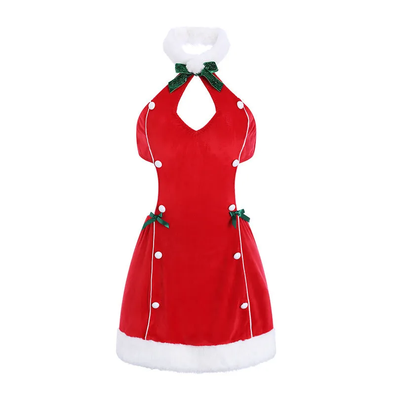 Christmas Hollow Sling Nightdress KF83136