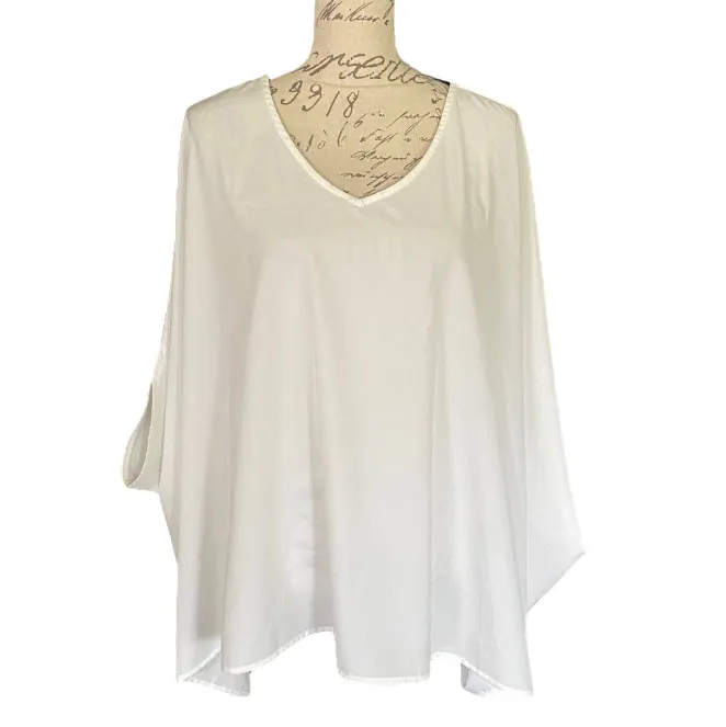 Cupshe White Cape Swimsuit Cover Up Top Size X-Small