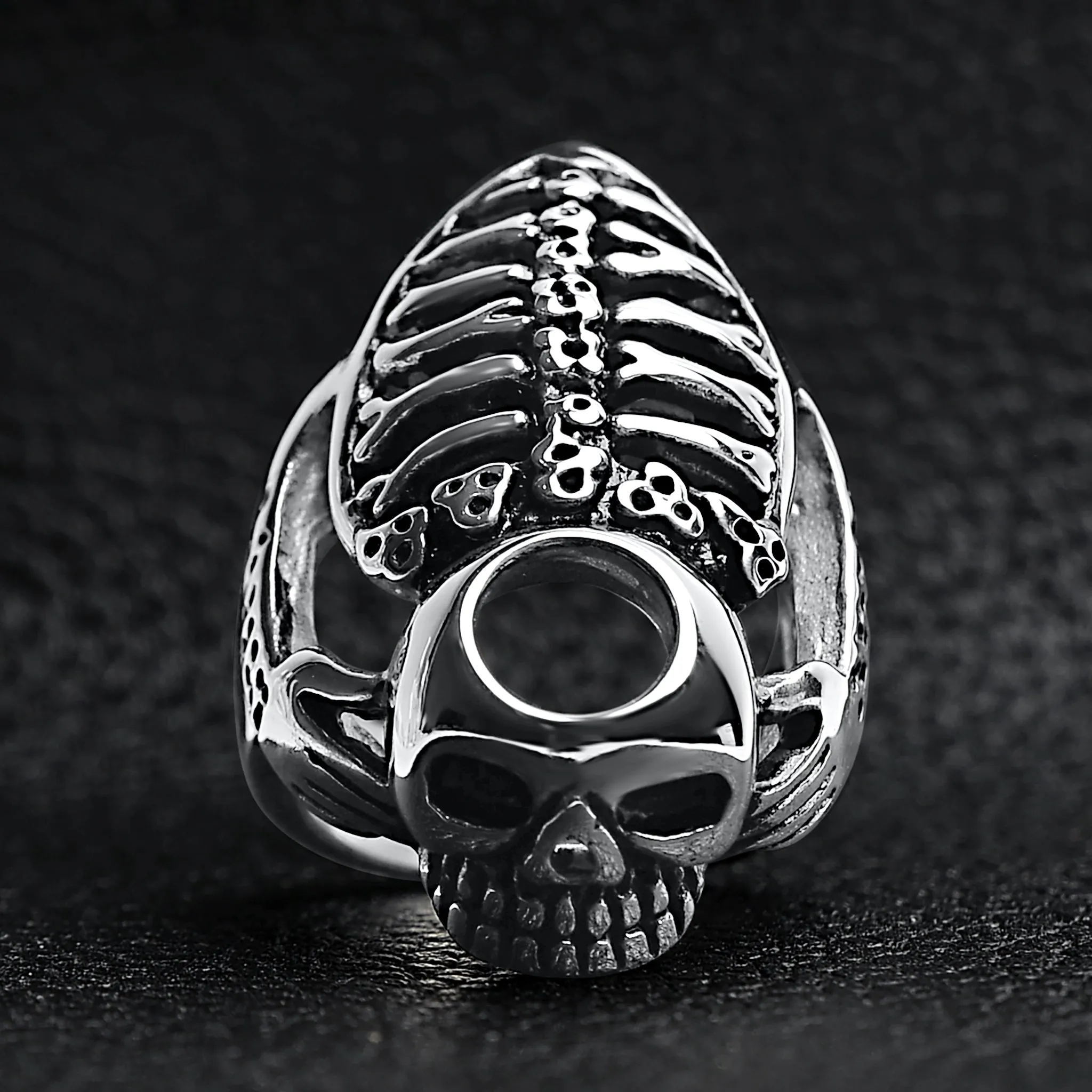 Detailed Skeleton Stainless Steel Ring / SCR3033