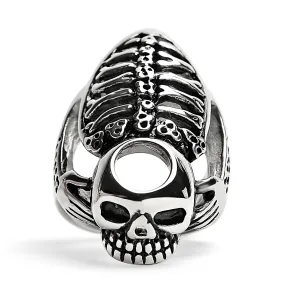 Detailed Skeleton Stainless Steel Ring / SCR3033