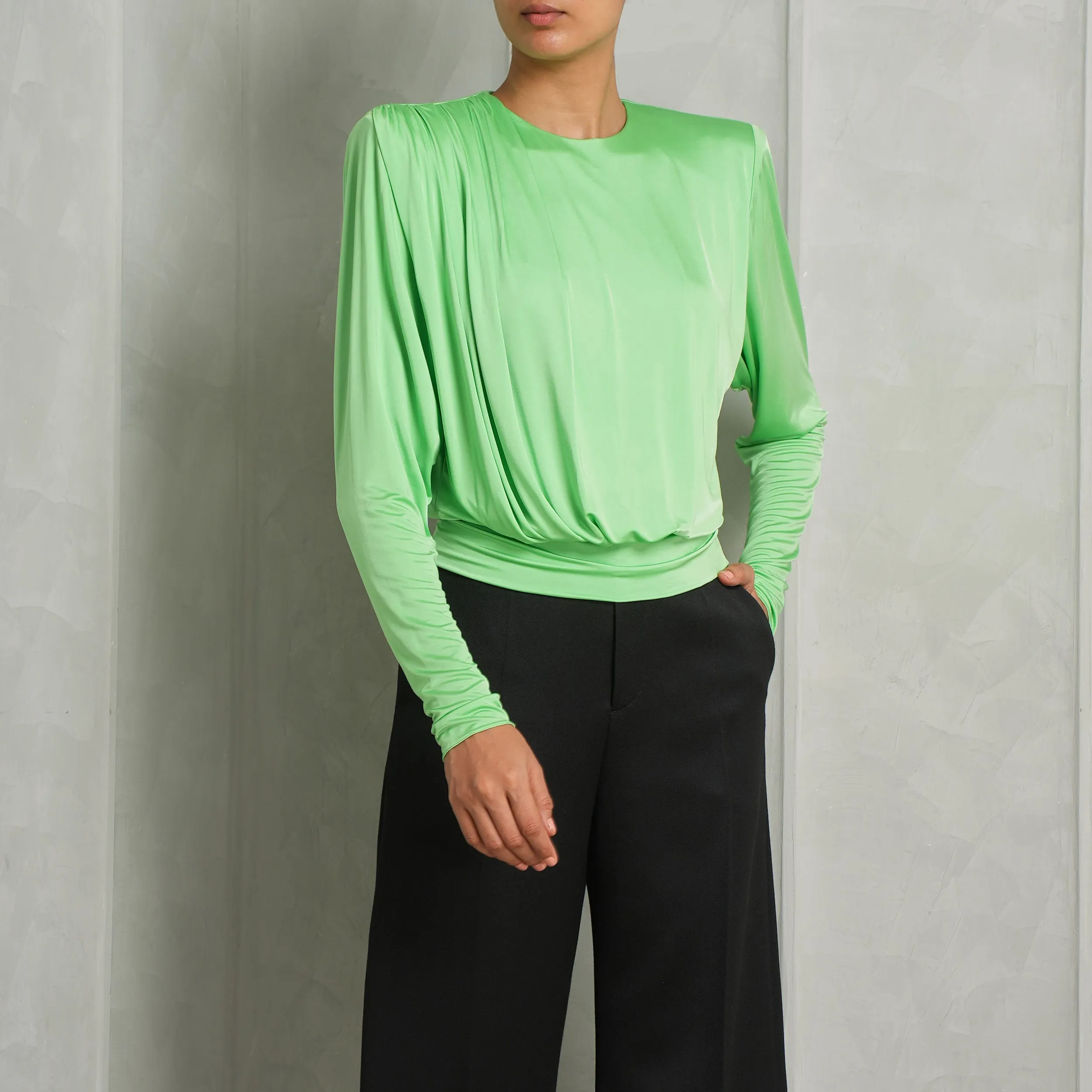 Draped Full-Sleeve Top