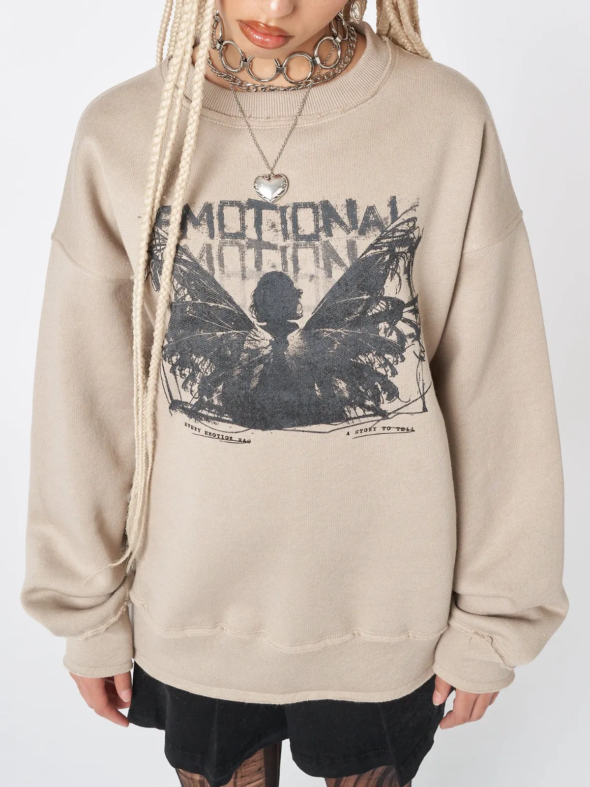 Emotional Fairy Beige Sweatshirt