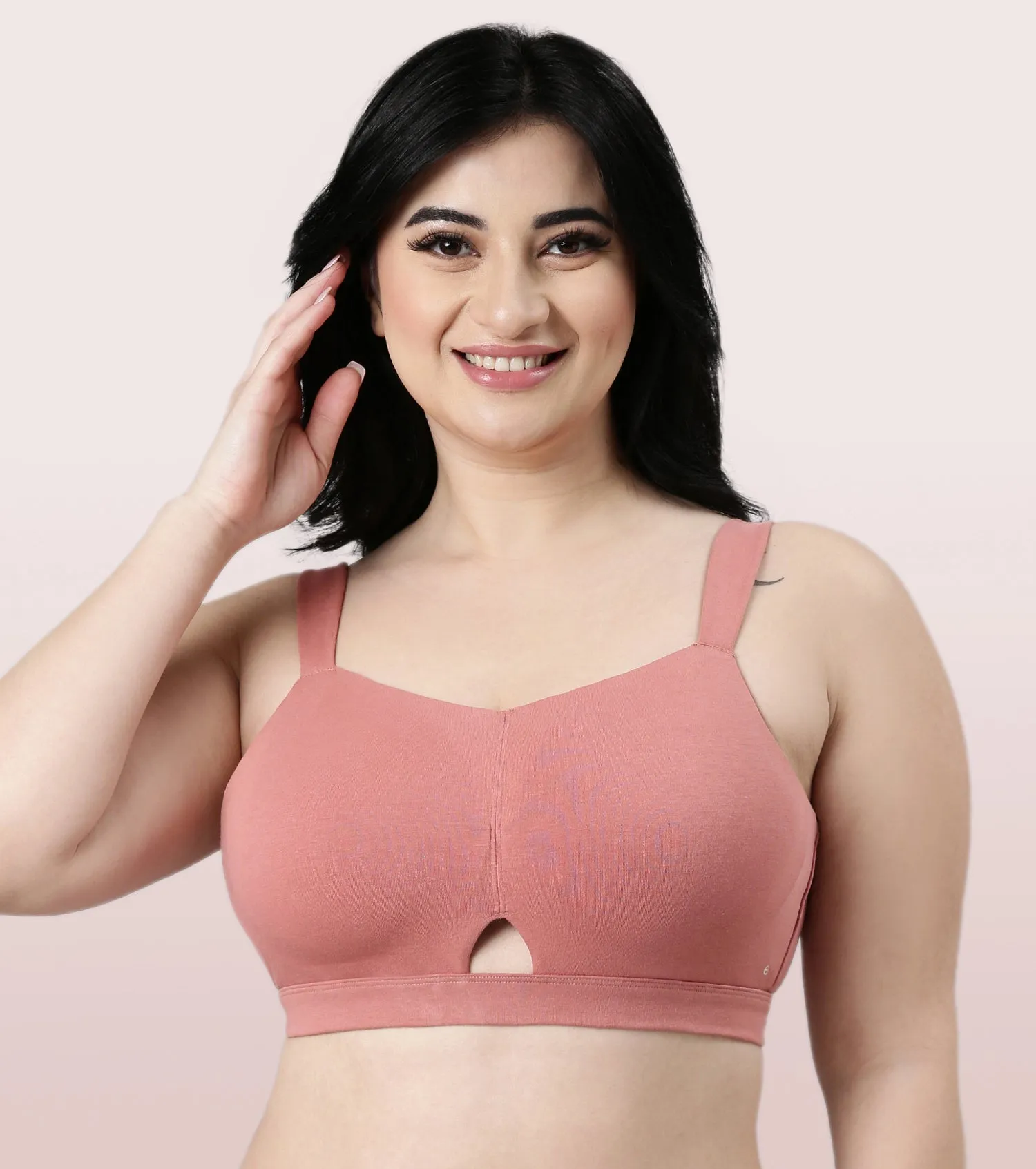 Enamor Cloud Soft A064 Cotton Full Support Minimizer Bra for Women -Padded ,Wirefree and  Full Coverage