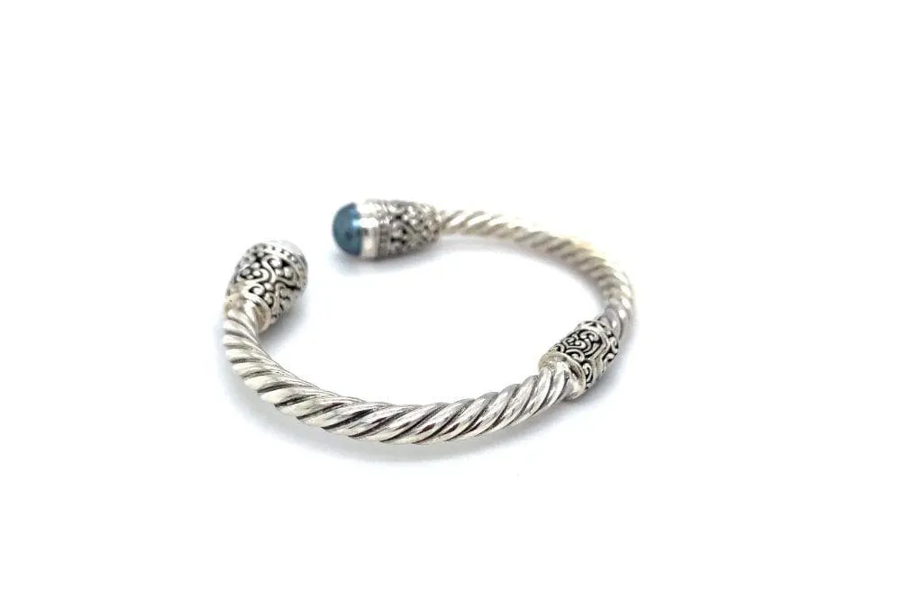 Fiorella Bangle- Grey Pearl