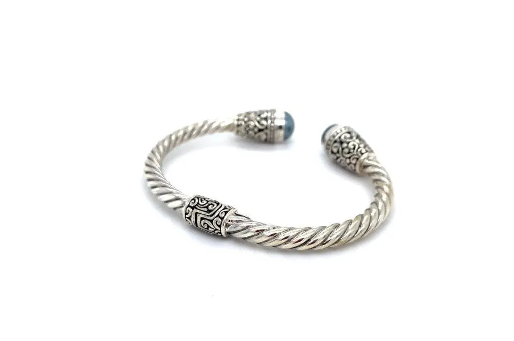 Fiorella Bangle- Grey Pearl