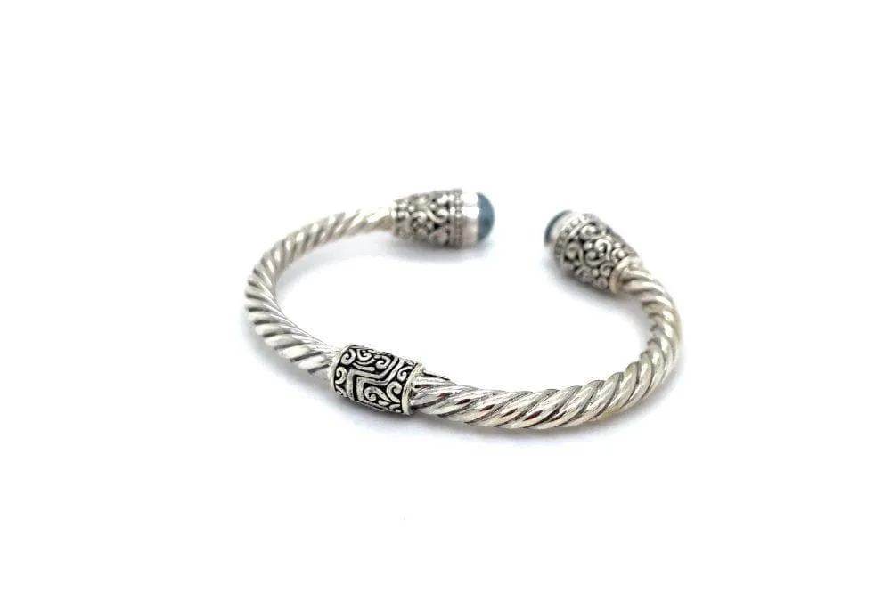 Fiorella Bangle- Grey Pearl