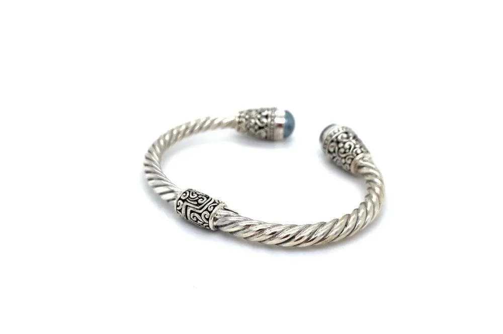 Fiorella Bangle- Grey Pearl