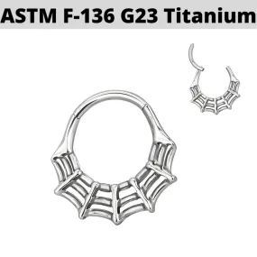 G23 Titanium Spider Web Hinged Clicker