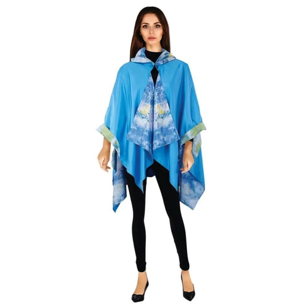 Galleria Enterprises Monet Waterlilies Reversible Rain Cape (Women's)