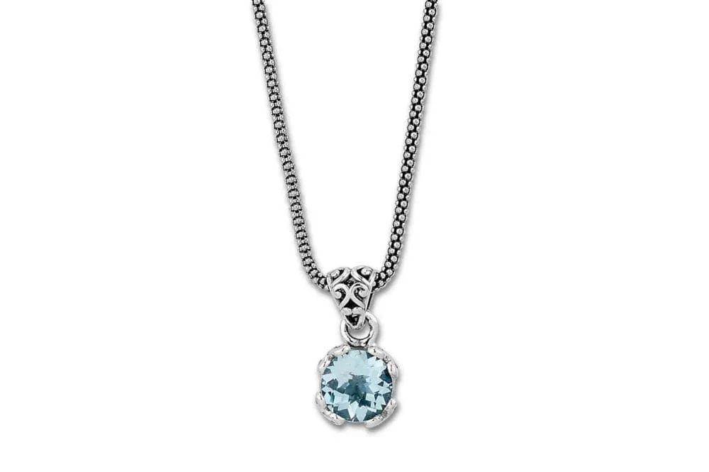 Glow Necklace- Blue Topaz