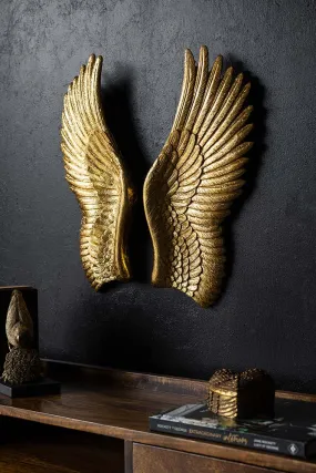 Golden Angel Wings Wall Art