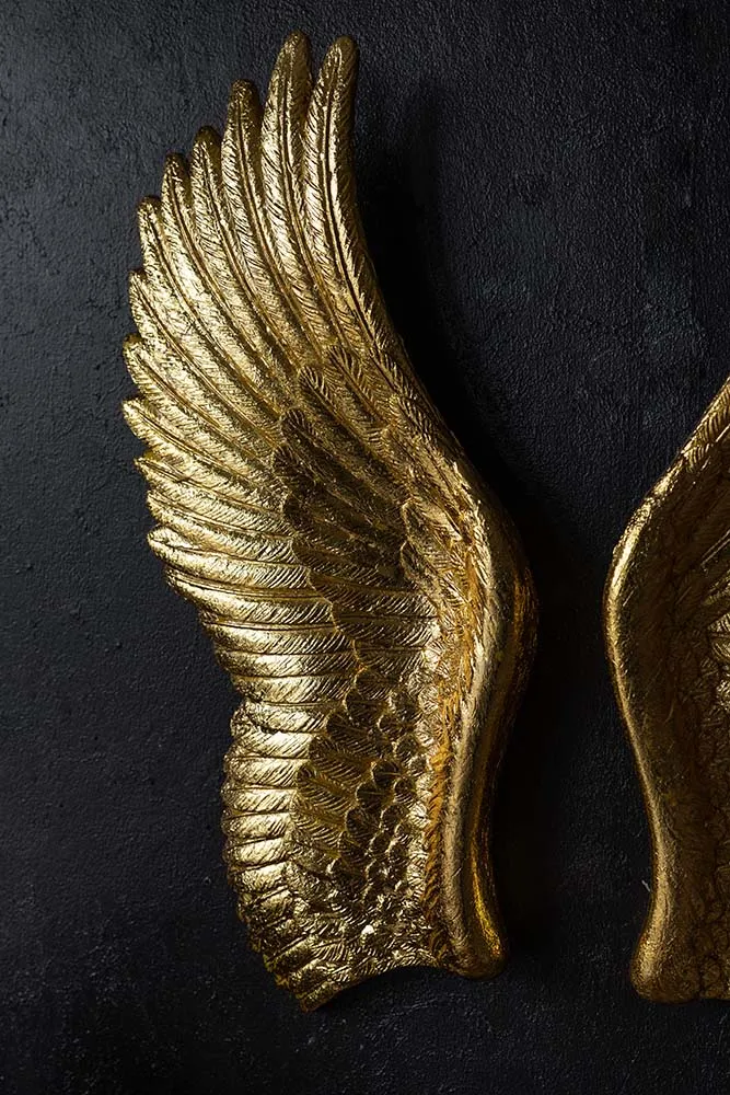 Golden Angel Wings Wall Art