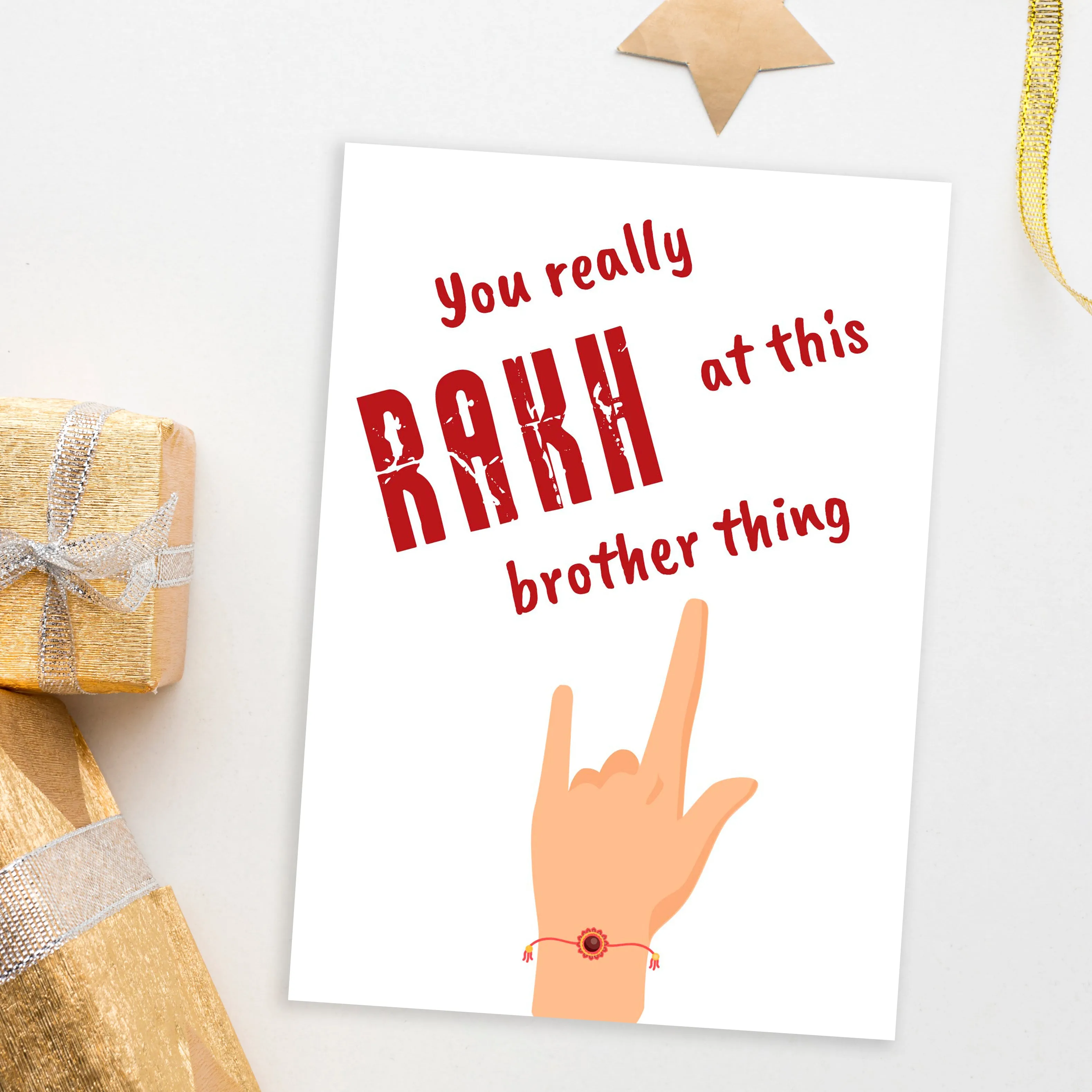 Greeting Card For Rakshabandhan - Rakh At This Brother Thing