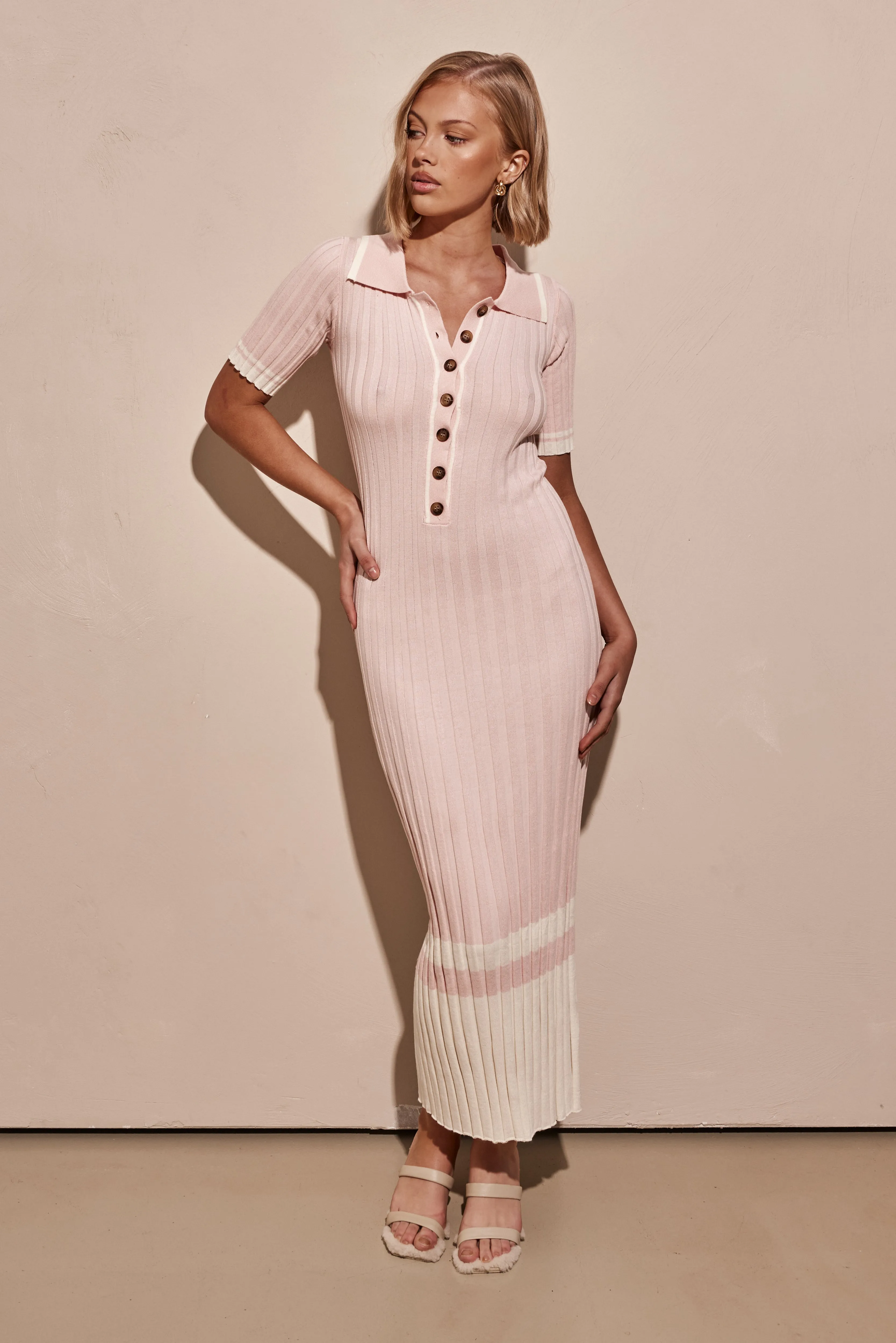 Hadley Knit Maxi Dress (Pink)