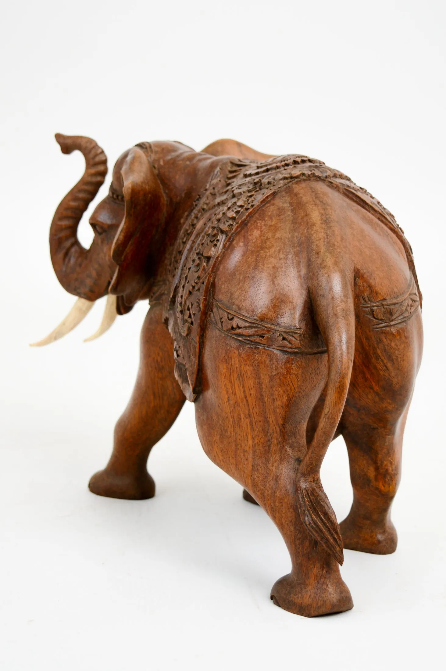 Hand Carved Wooden Elephant (40 cm)