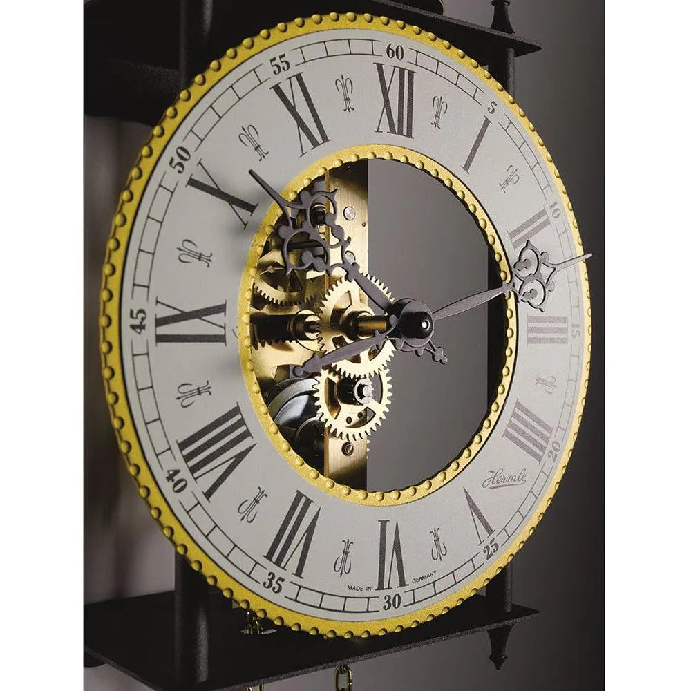 Hermle Skeleton Gold/Black Mechanical Wall Clock