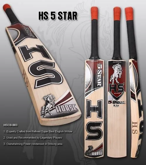 HS Cricket Bat 5-Star English Willow