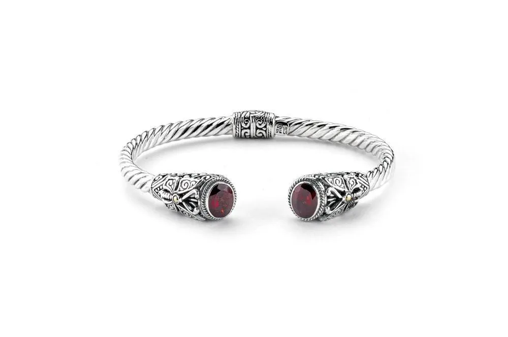 Kupu Kupu Bangle- Garnet