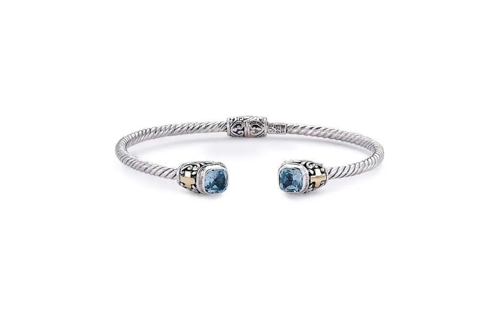 Leyla Bangle- Blue Topaz