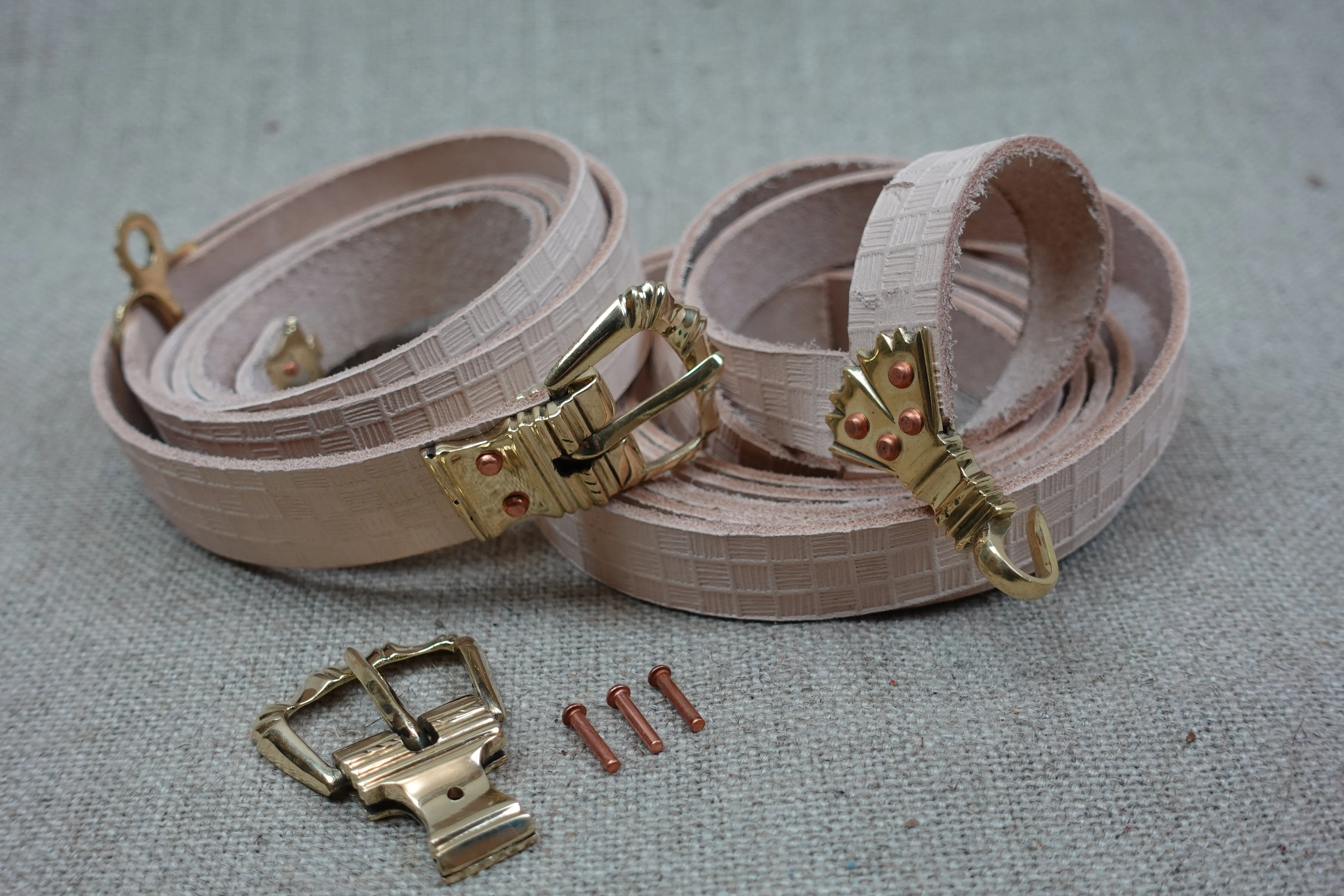 Longsword Belt Set 1 Brass Mounted TC52