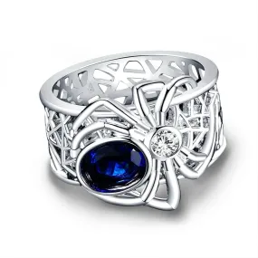 Luxurious Spider S925 Silver Crystal Ring