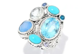 Madeira Ring- Blue Topaz