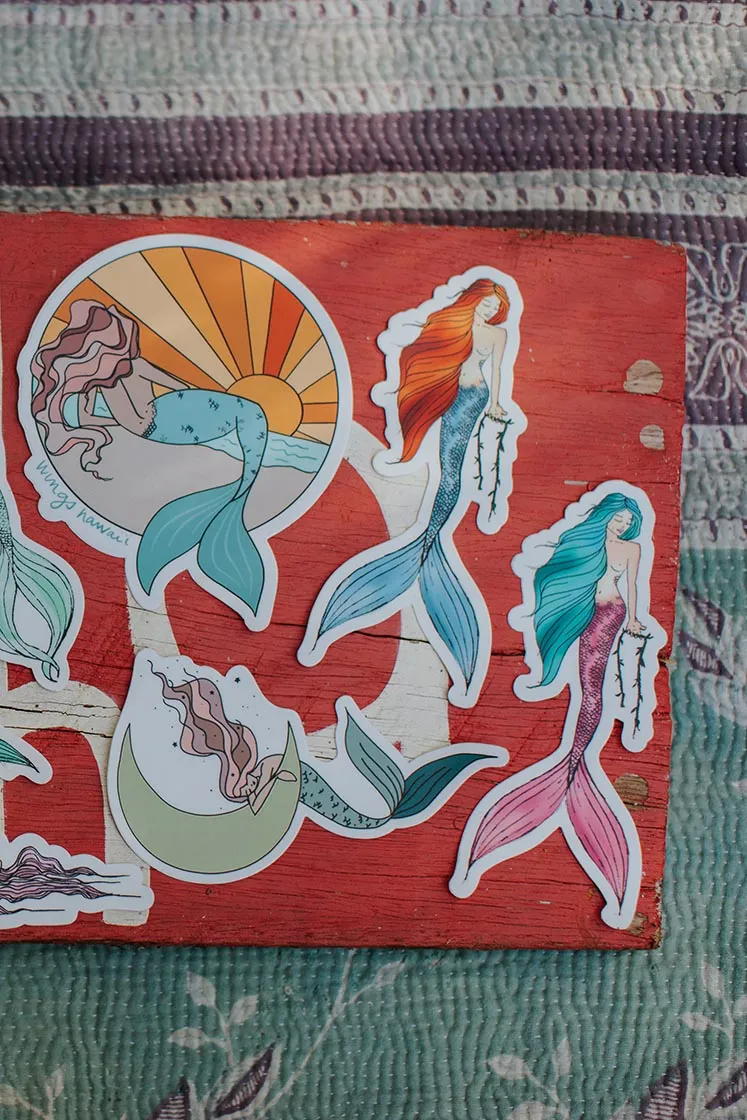 Maile Mermaid Sticker - Red Hair