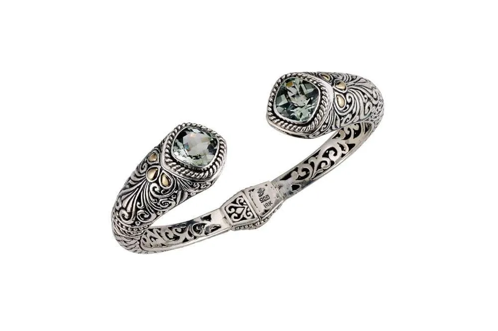 Mariella Bangle- Green Amethyst