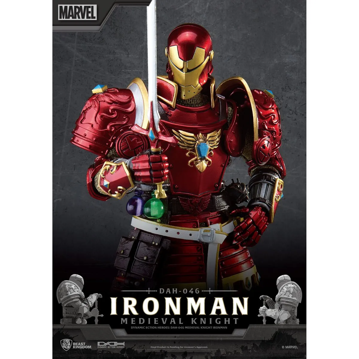 Marvel Dynamic 8ction Heroes DAH-046 Medieval Knight Iron Man