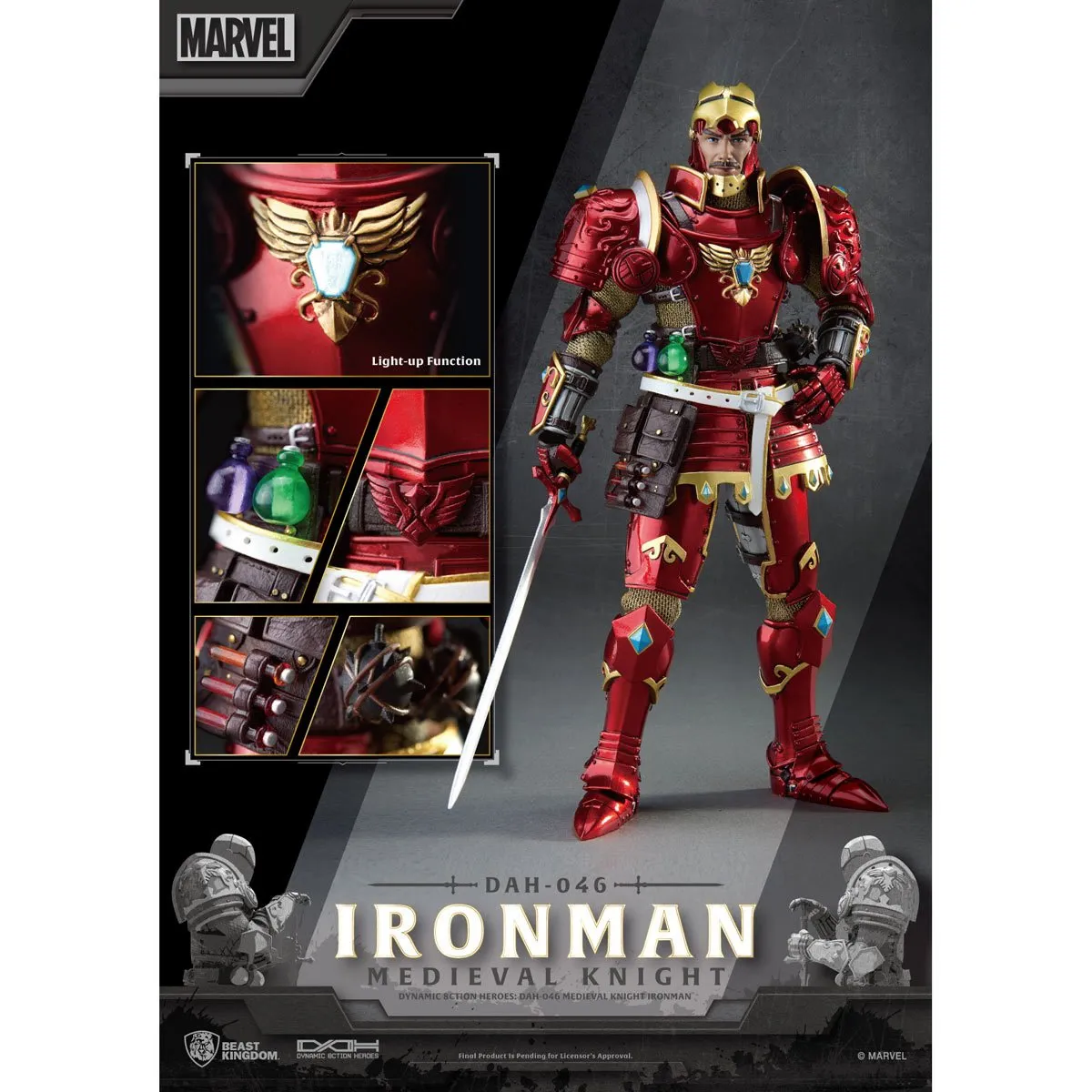 Marvel Dynamic 8ction Heroes DAH-046 Medieval Knight Iron Man