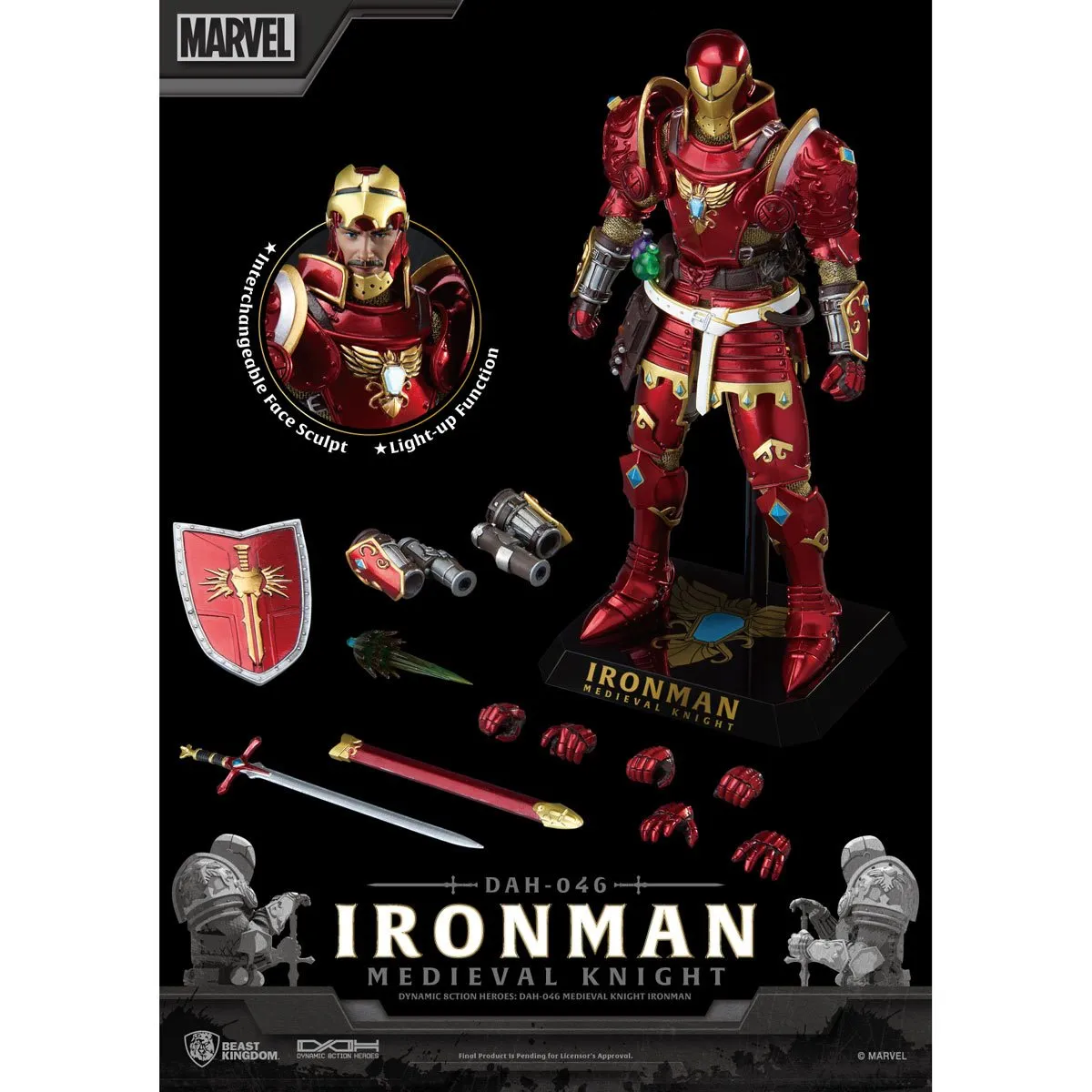 Marvel Dynamic 8ction Heroes DAH-046 Medieval Knight Iron Man