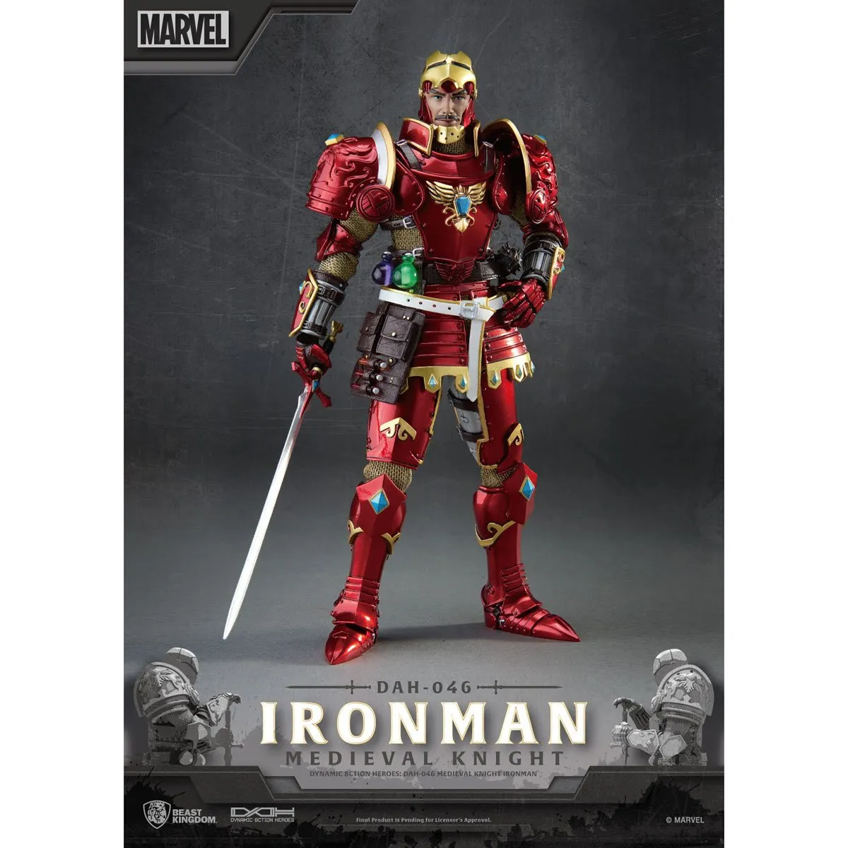 Marvel Dynamic 8ction Heroes DAH-046 Medieval Knight Iron Man