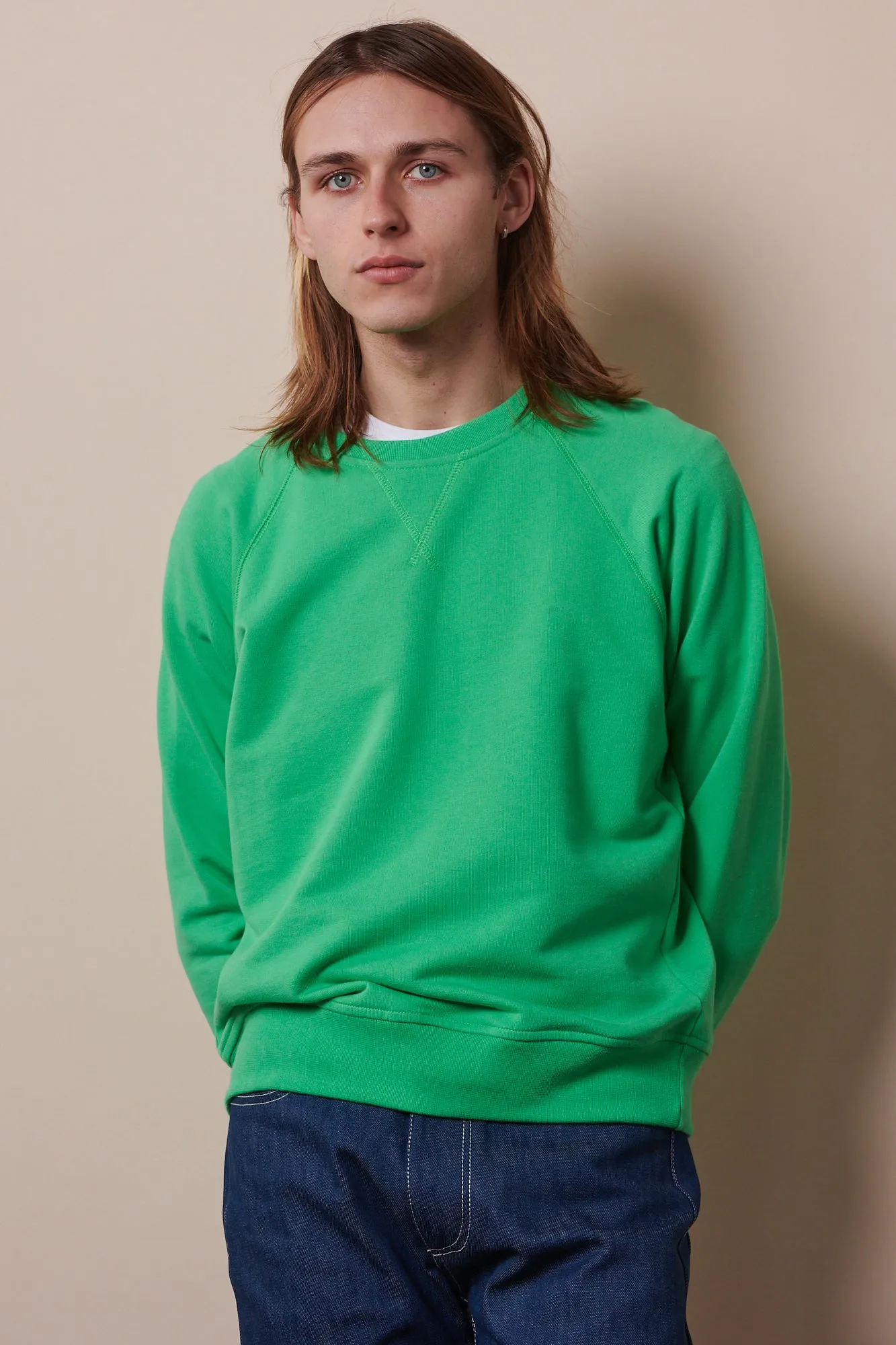 Men's Raglan Sweatshirt - Apple Green