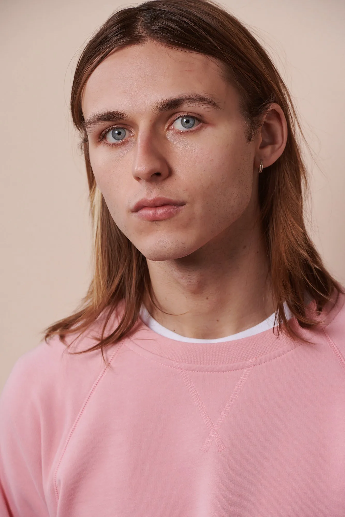 Men's Raglan Sweatshirt - Pale Pink