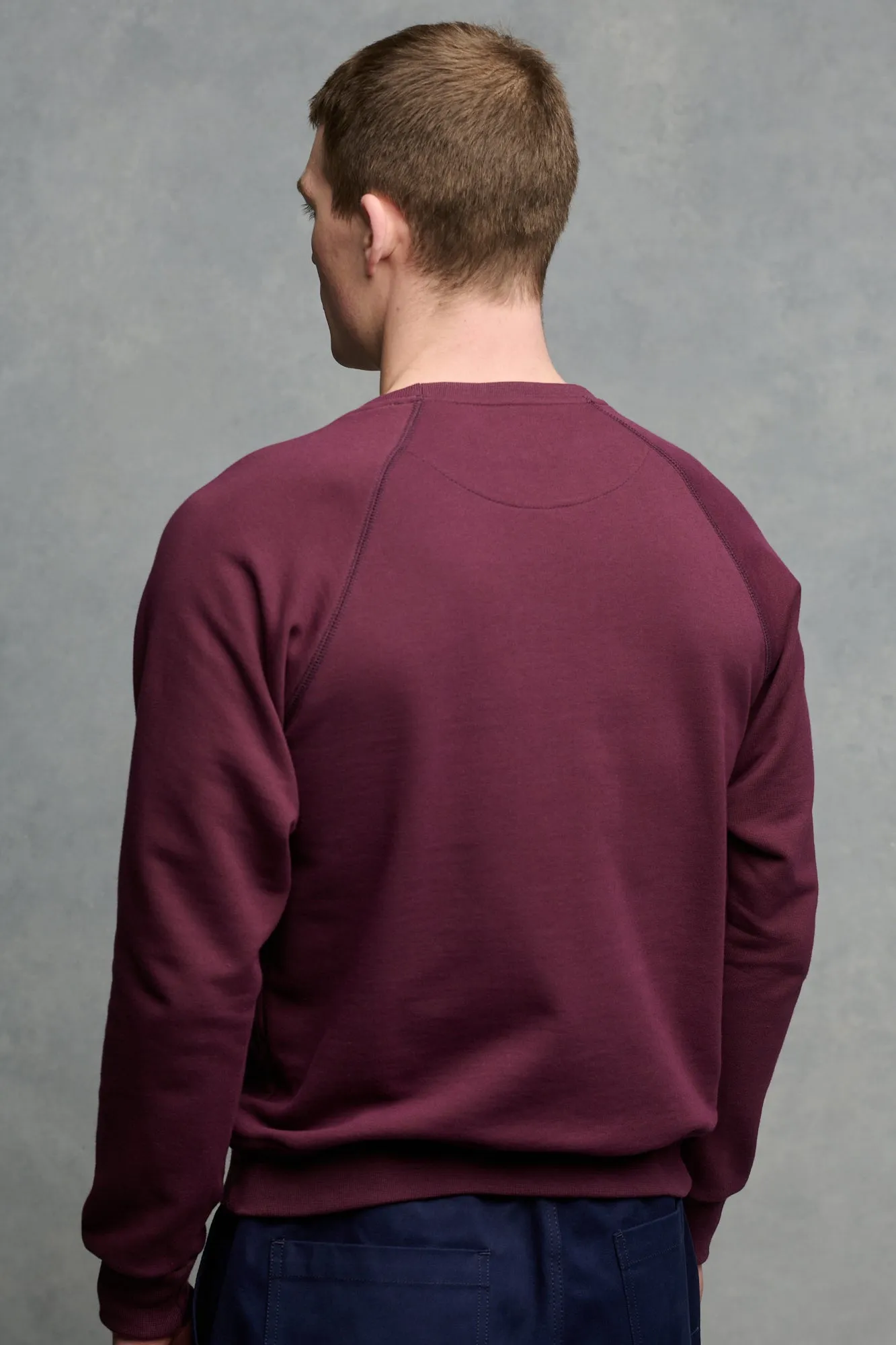 Men's Raglan Sweatshirt - Plum