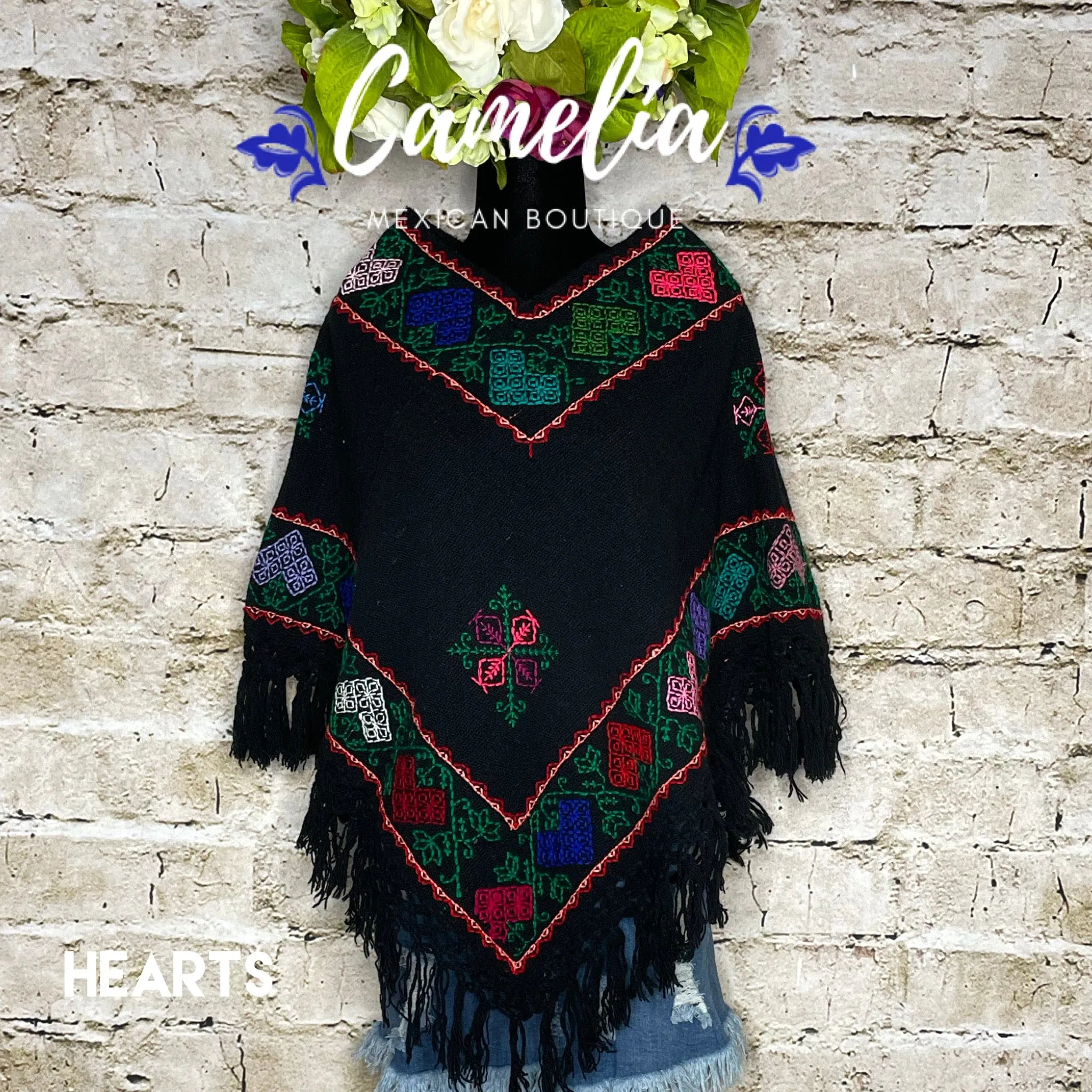 Mexican Cape Poncho Cross Stitch Geo