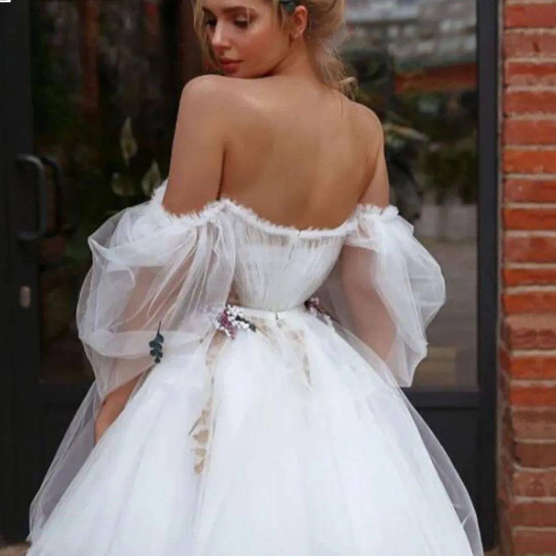 Modern Off-Shoulder Wedding Dress