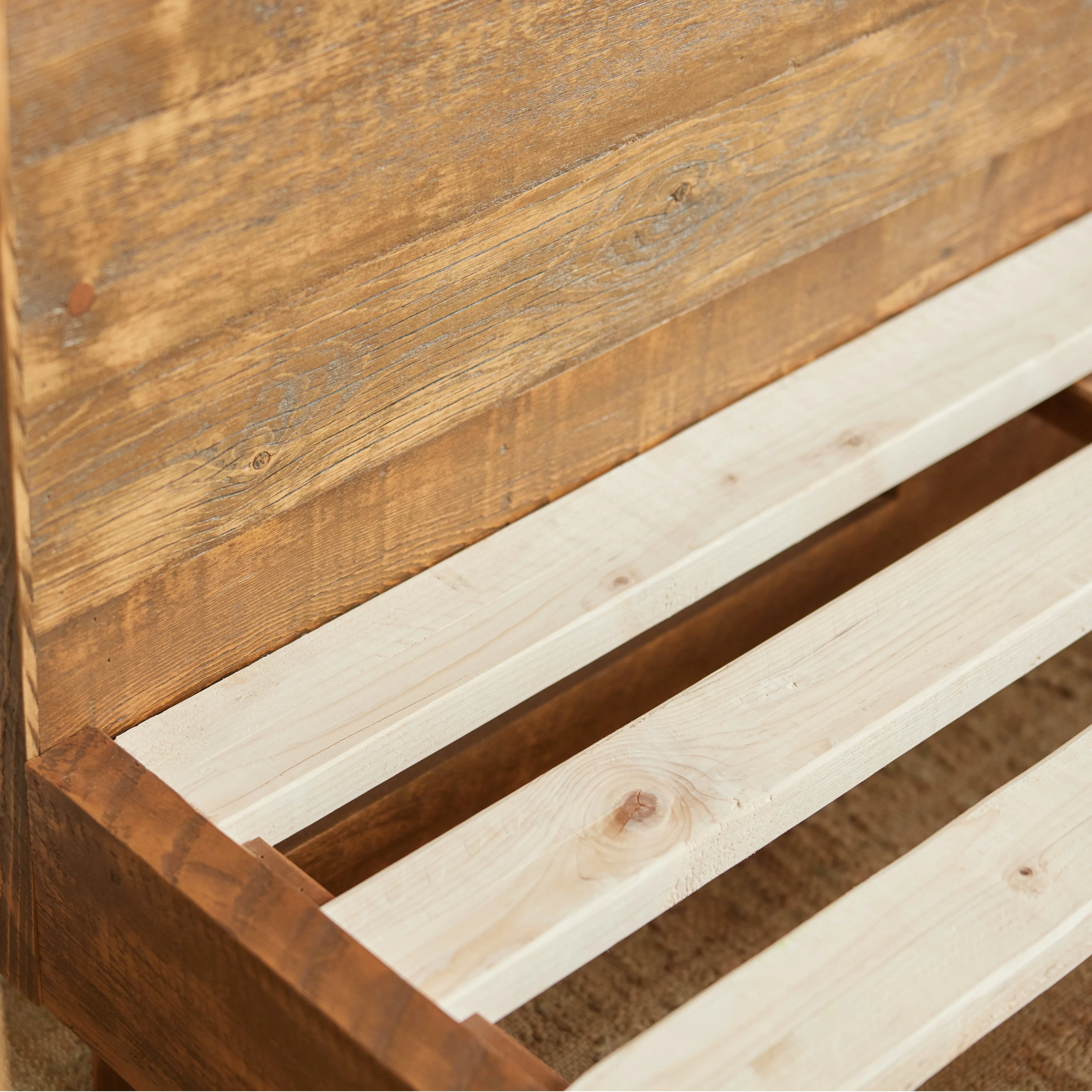 Natural Wood Bed Frame