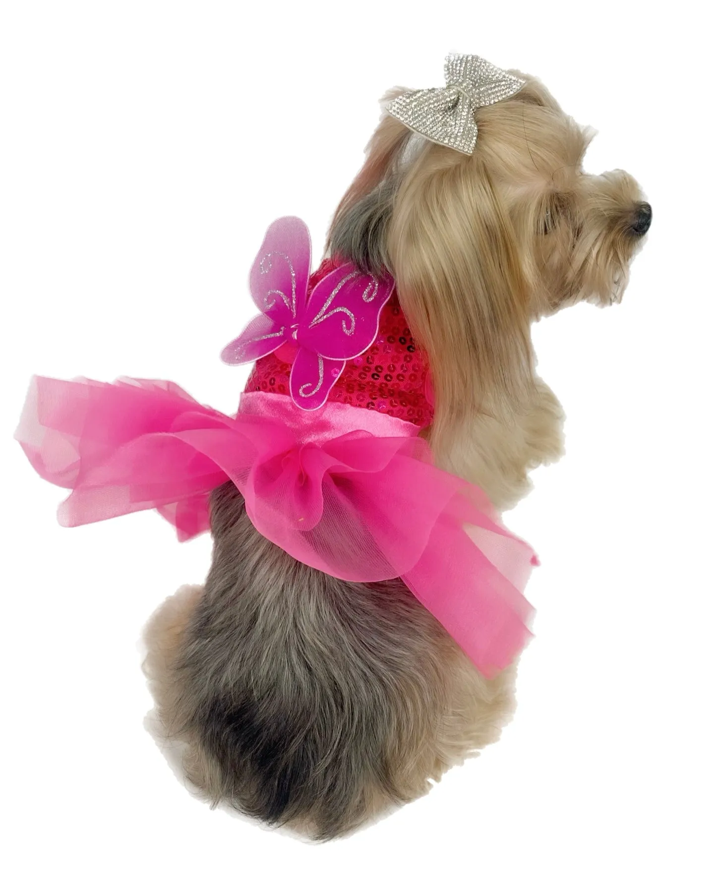 Pawpatu Fuschia Fairy Princes Dress for Pets