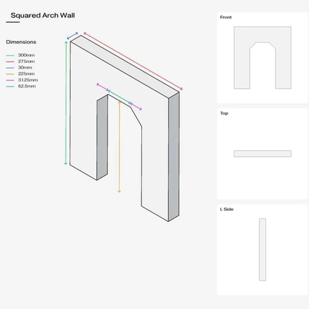 Peach Squared Arch Wall Styling Prop (DEMO STOCK)