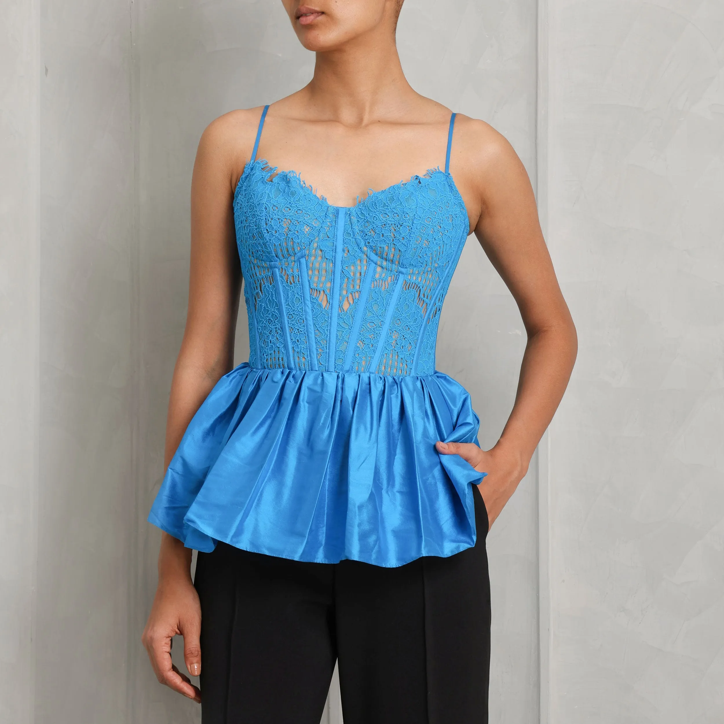 Peplum Bustier Top