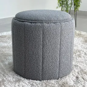 Pumpkin Gray Ottoman Terry Fabric