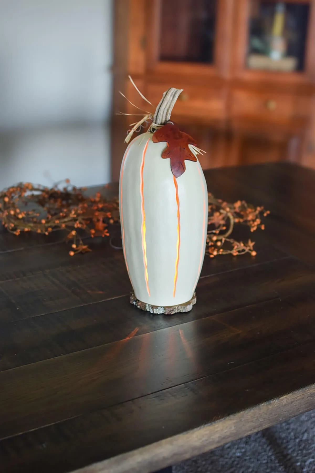 Pumpkin Luminary - Large Tall Lit