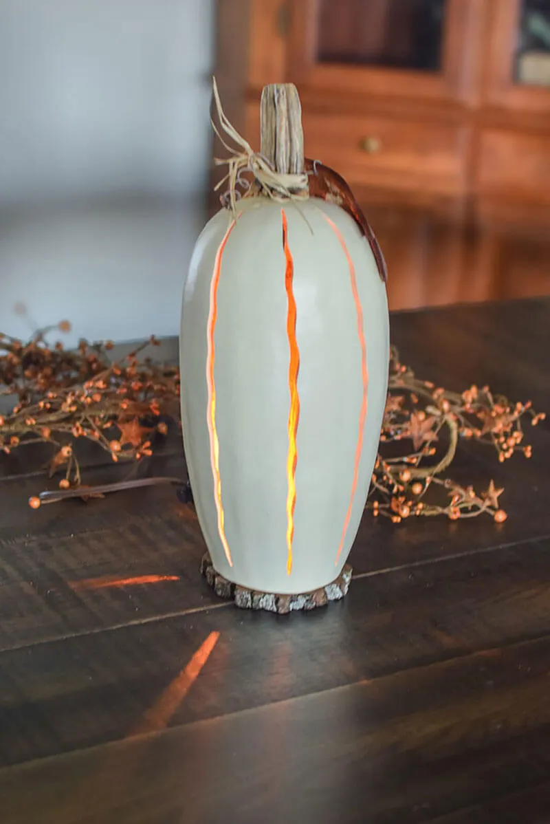 Pumpkin Luminary - Large Tall Lit