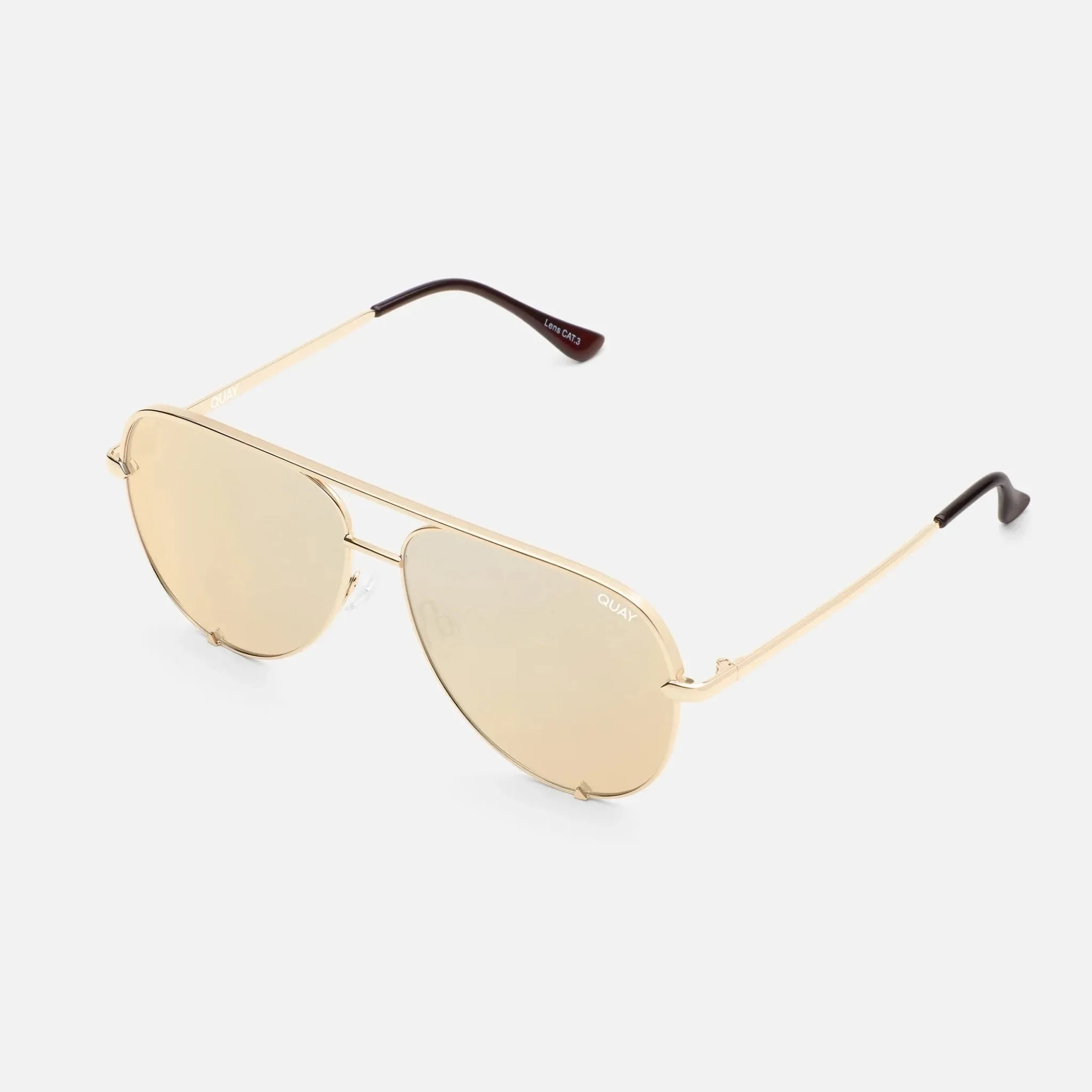 Quay High Key Sunglasses - Gold