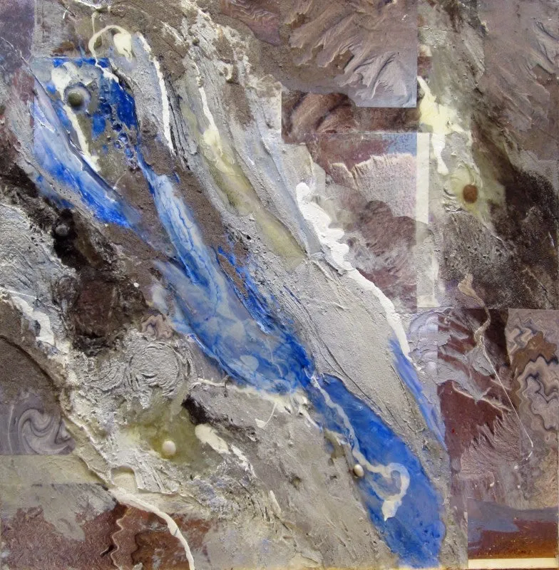 "Blue and Grey Abstract" by Robert Cipriani - Abstract on Canvas