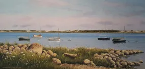 "Northside Cats" by Neil McAuliffe - Realist Cape Cod Oil Painting