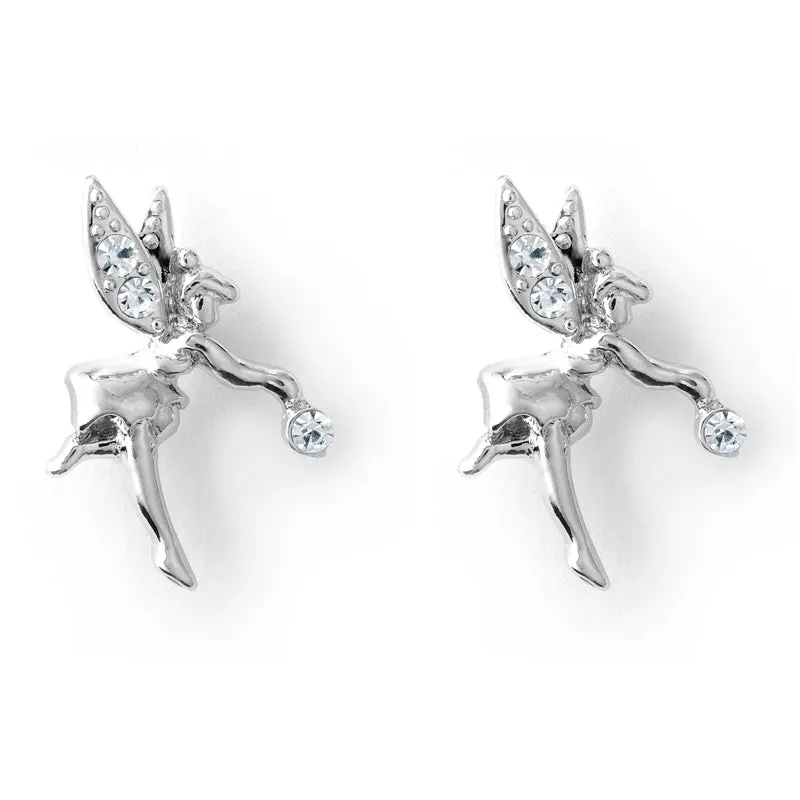 Silver Tone Petite Fairy Stud Earrings