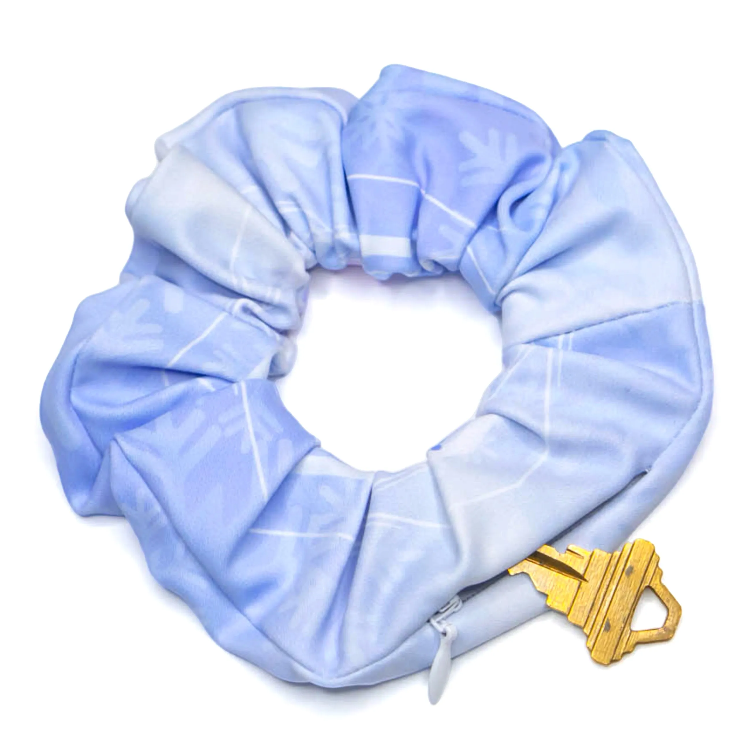 Snowflake Spirit Zipper Scrunchie