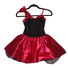 Sparkling Red and Black Pull-on Dance Dress by Weissman (Size MC)